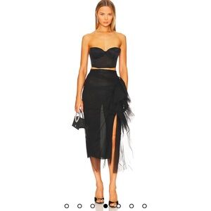 NBD by Revolve Mirella Midi Skirt in Black
